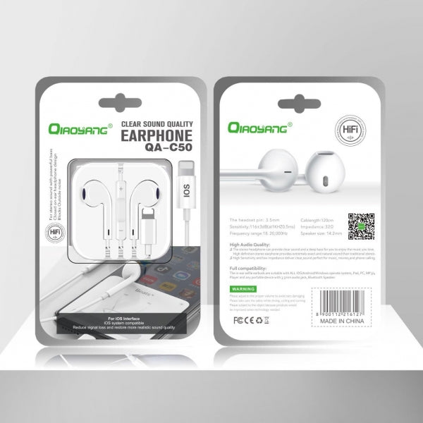 Auriculares estéreo QA-C50 con conexión iOS