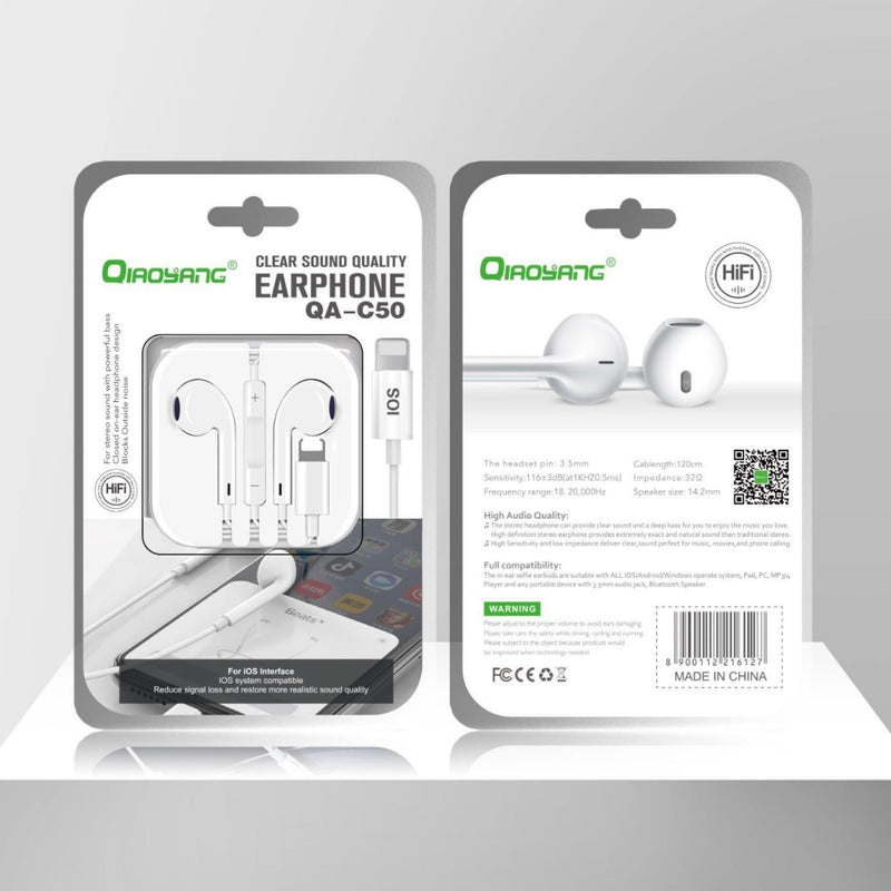 Auriculares estéreo QA-C50 con conexión iOS