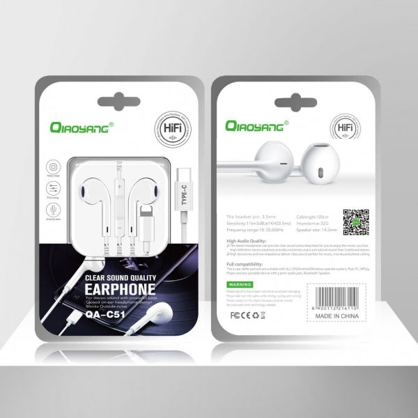 Auriculares estéreo QA-C51 con conexión tipo C