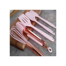 Conjunto de Utensílios de Cozinha em Silicone Rosa