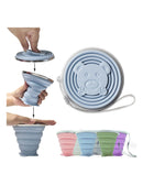 Copos Dobrável em Silicone com Tampa