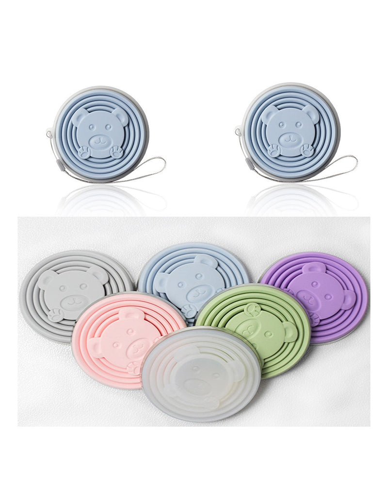 Copos Dobrável em Silicone com Tampa