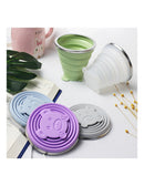 Copos Dobrável em Silicone com Tampa