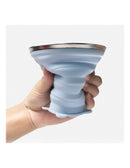 Copos Dobrável em Silicone com Tampa