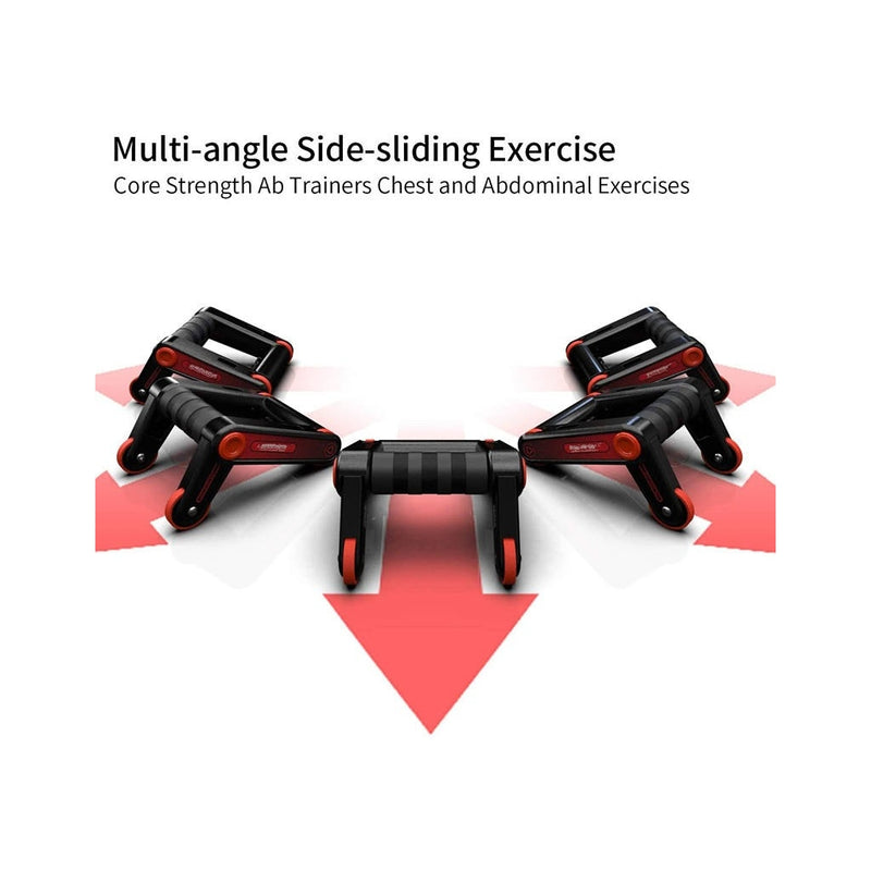 Kit 3 en 1: Rodillo abdominal, soporte para flexiones y cuerda de resistencia