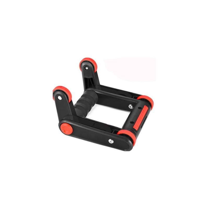 Kit 3 en 1: Rodillo abdominal, soporte para flexiones y cuerda de resistencia